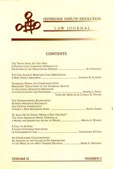 Pepperdine Dispute Resolution Law Journal